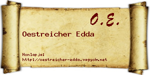 Oestreicher Edda névjegykártya